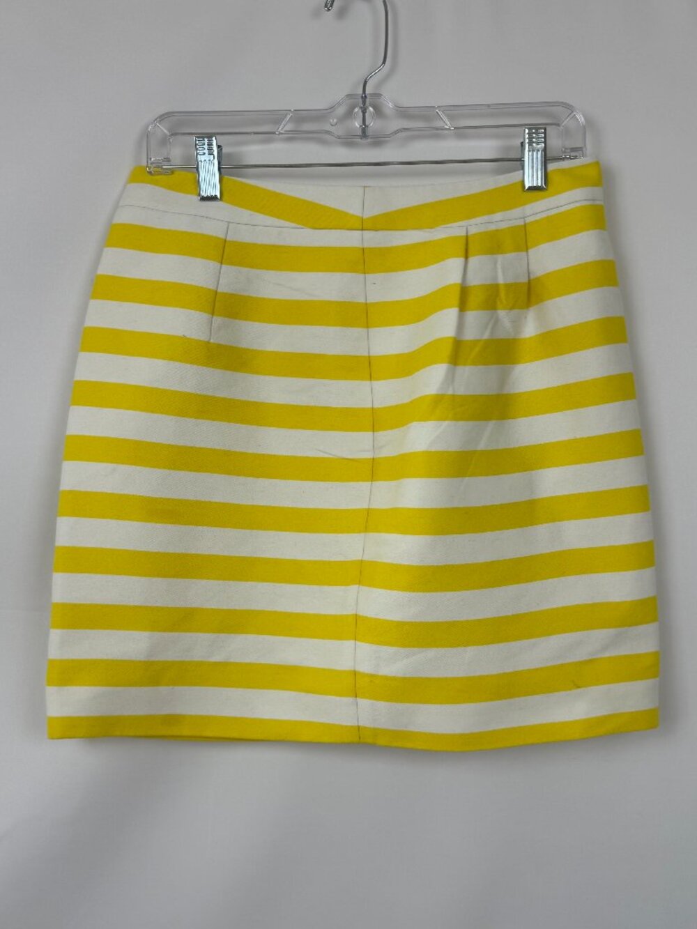 Kate Spade New York Yellow & White Striped Mini Skirt Size 8